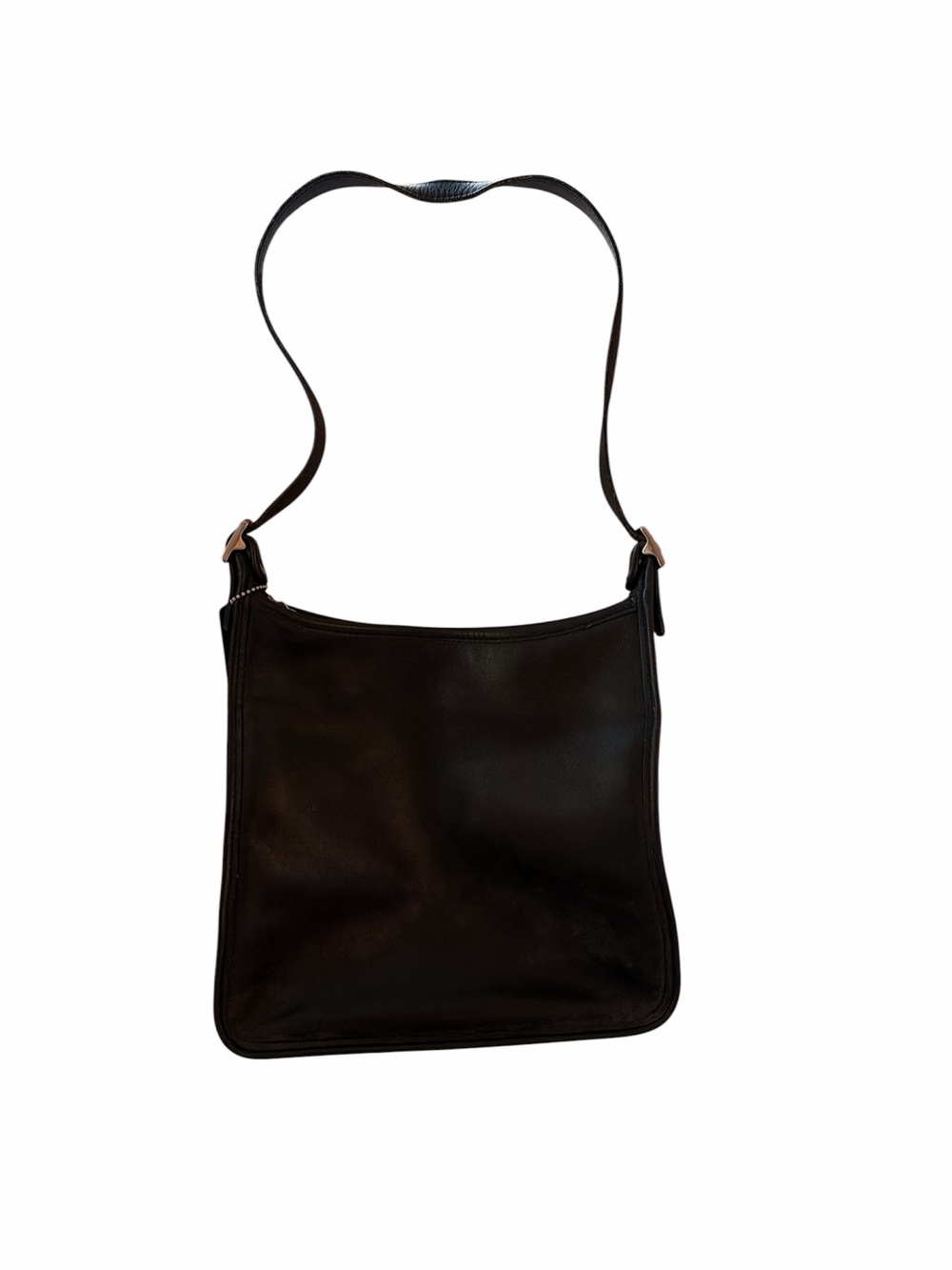 Vintage Coach Black Andrea Slim Hobo Shoulder Bag Zip Top M9D 9073